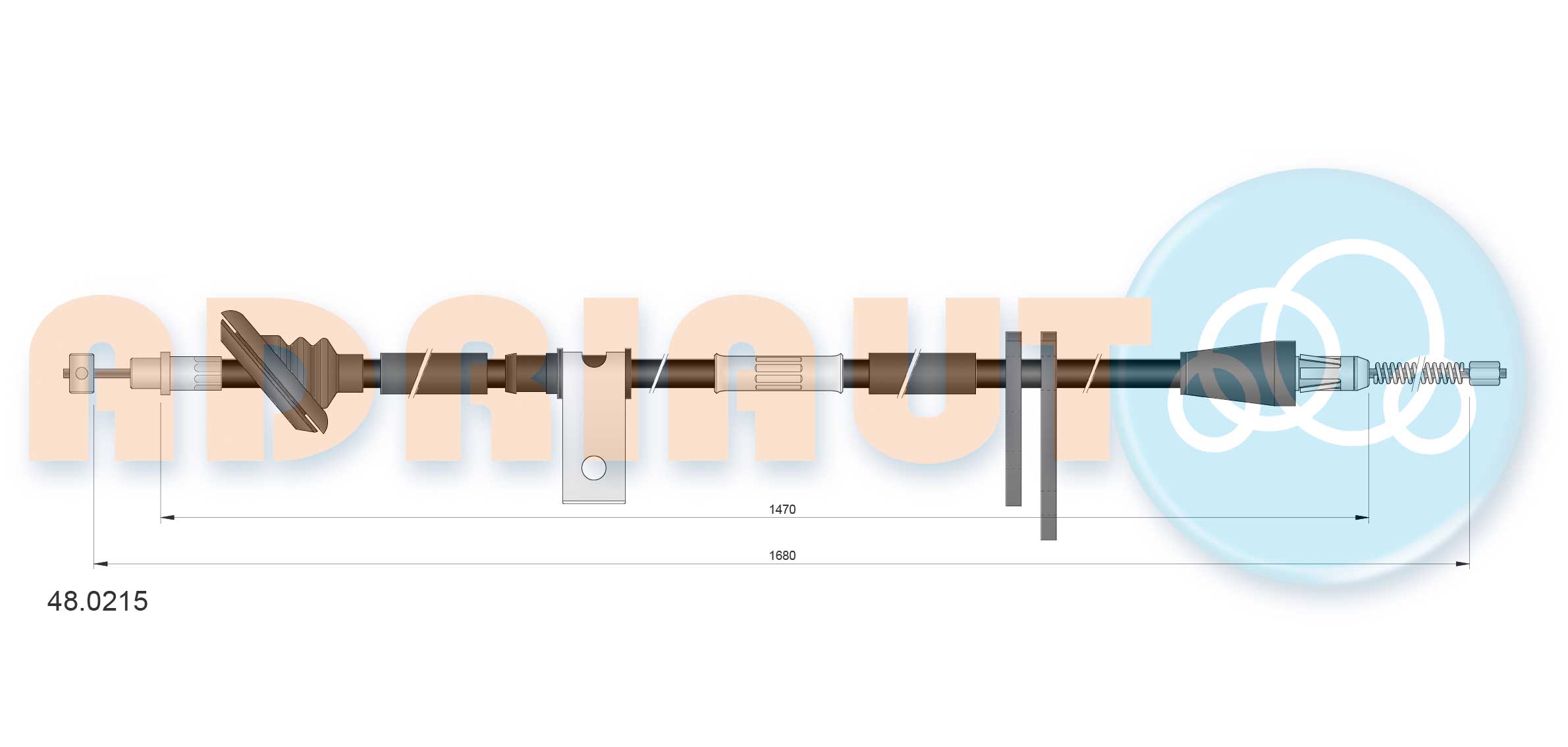 Cable, parking brake ADRIAUTO 48.0215