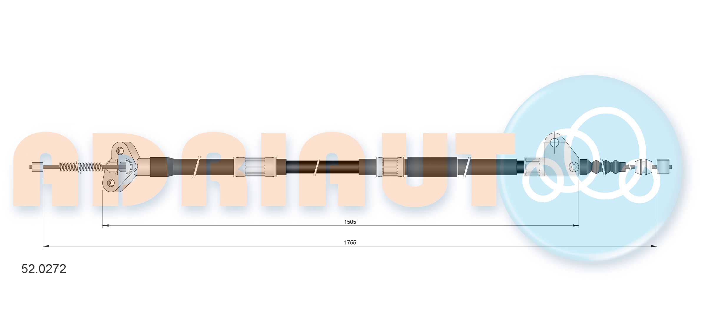 Cable, parking brake ADRIAUTO 52.0272