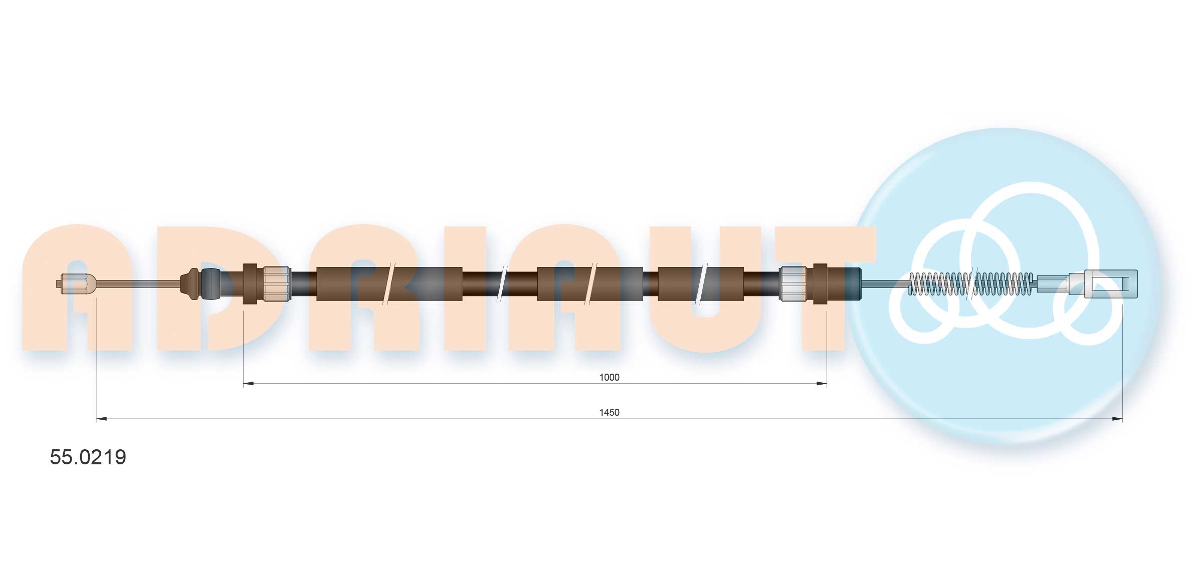 Cable, parking brake ADRIAUTO 55.0219