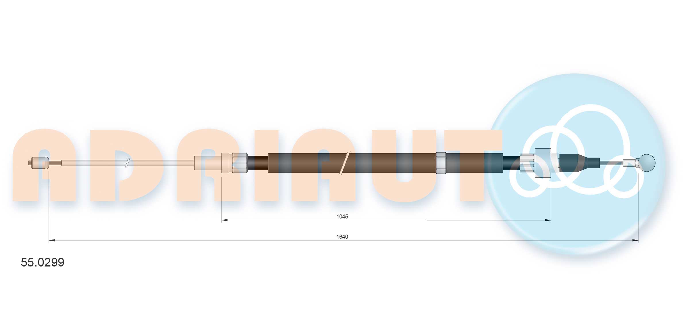 Cable, parking brake ADRIAUTO 55.0299