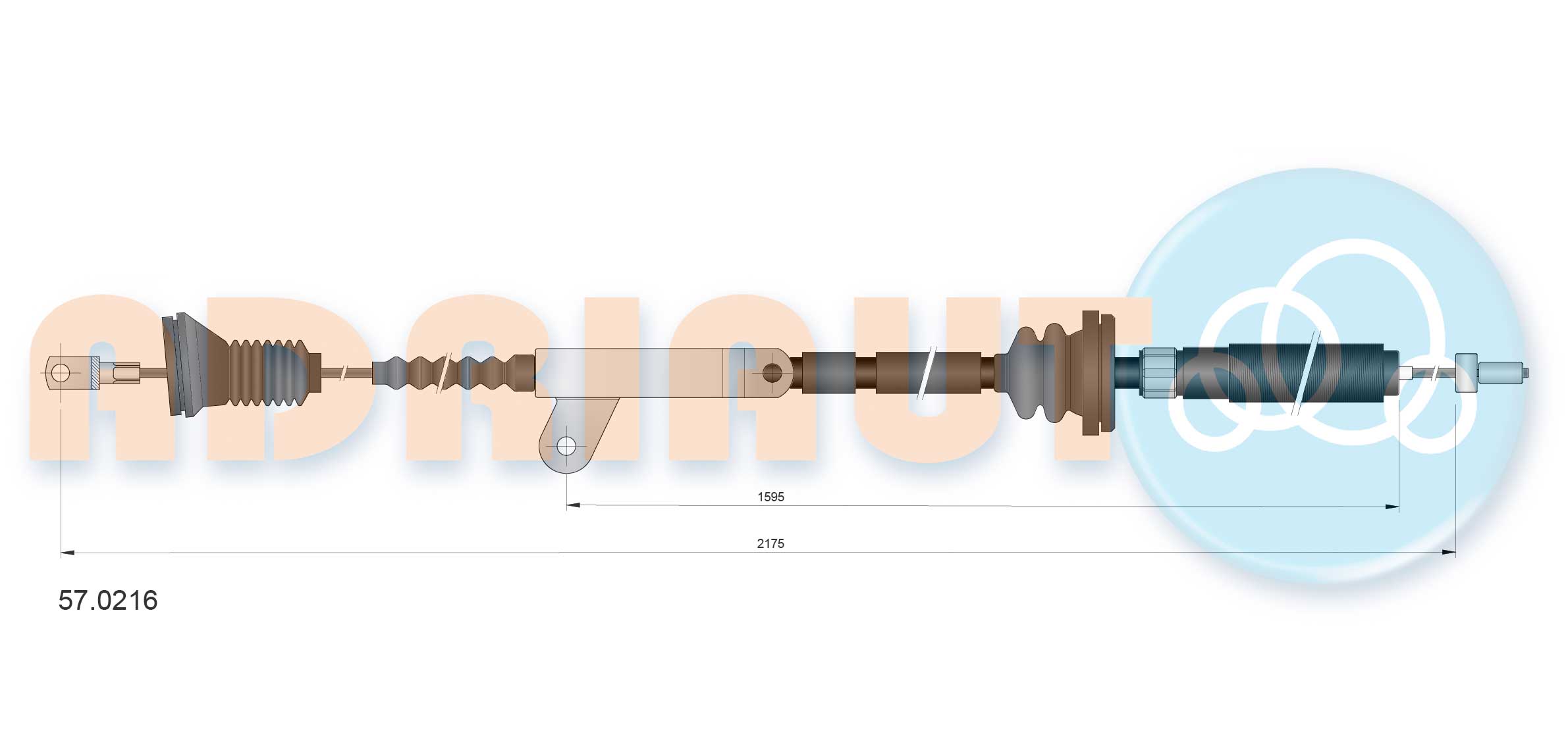 Cable, parking brake ADRIAUTO 57.0216