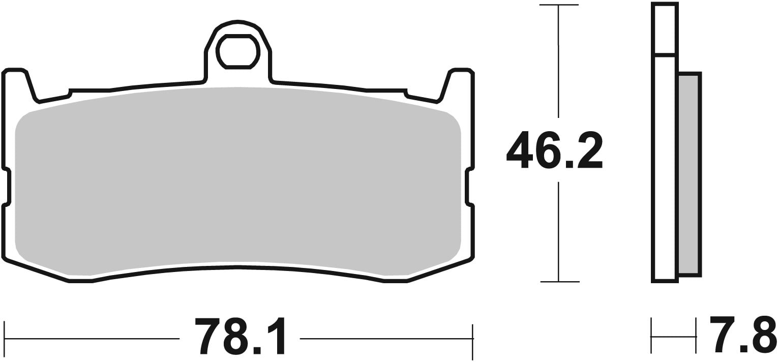 Brake Pad Set, disc brake BREMBO 07GR06SA