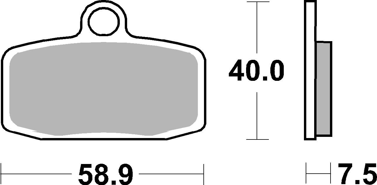 Brake Pad Set, disc brake BREMBO 07GR20SD