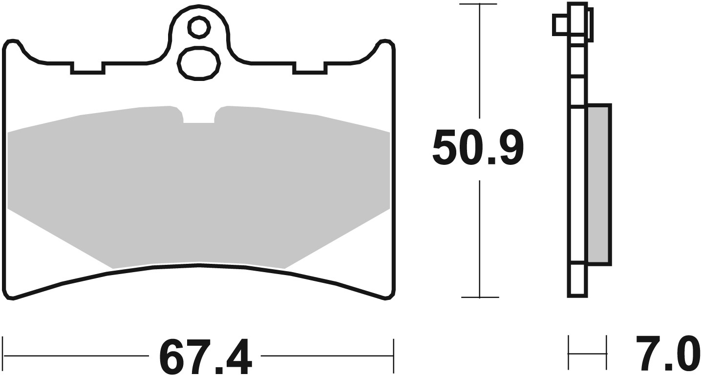 Brake Pad Set, disc brake BREMBO 07GR5605
