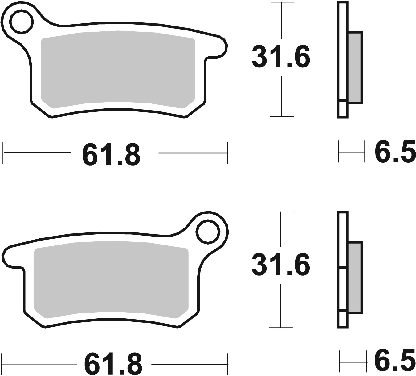 Brake Pad Set, disc brake BREMBO 07GR69SD