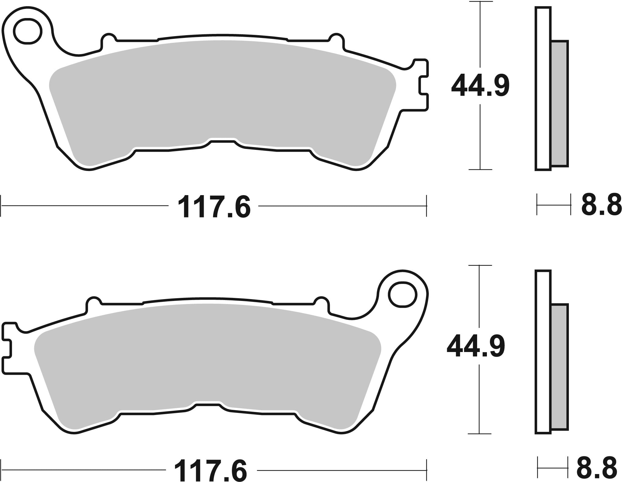 Brake Pad Set, disc brake BREMBO 07HO57SP