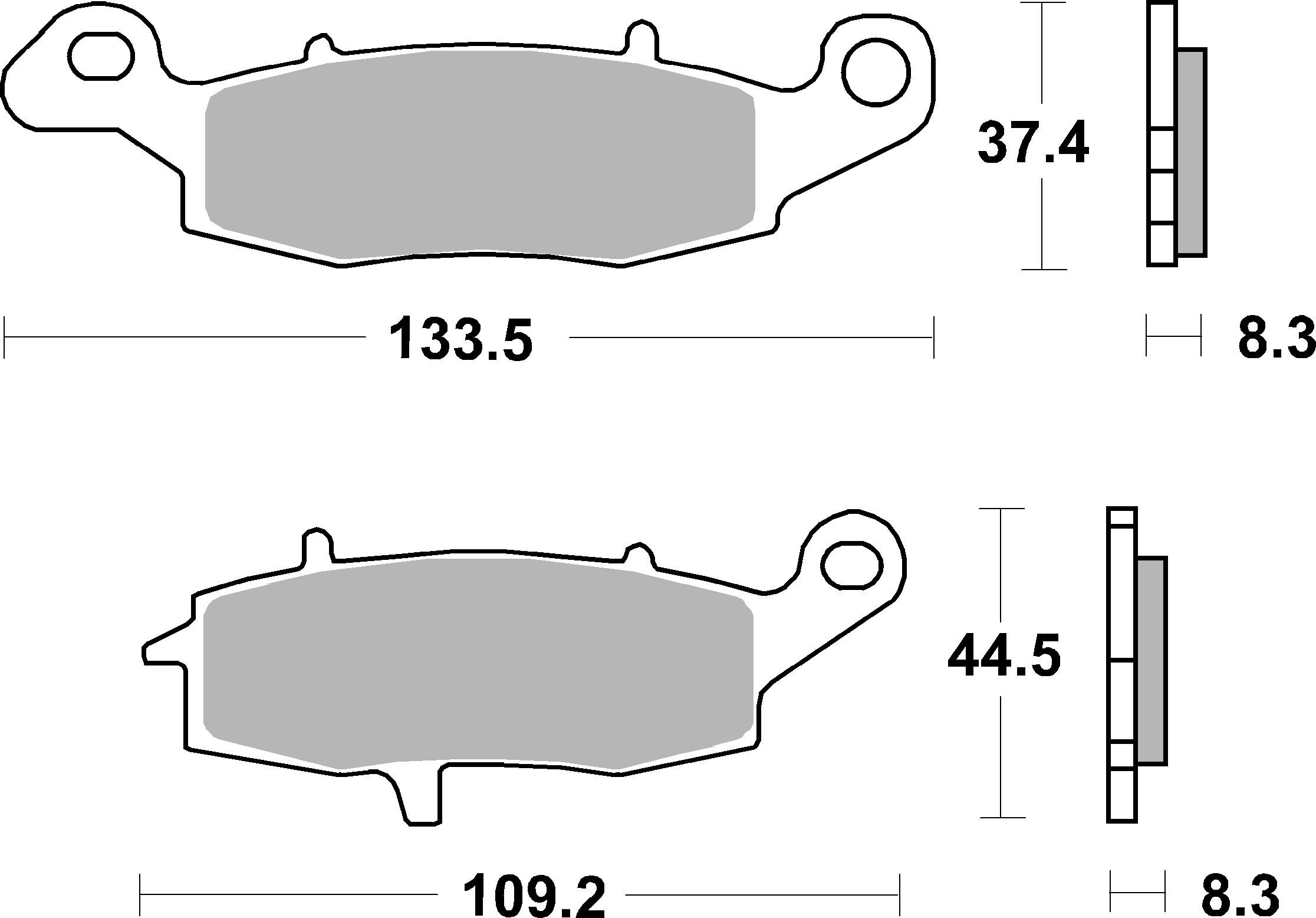 Brake Pad Set, disc brake BREMBO 07KA18LA