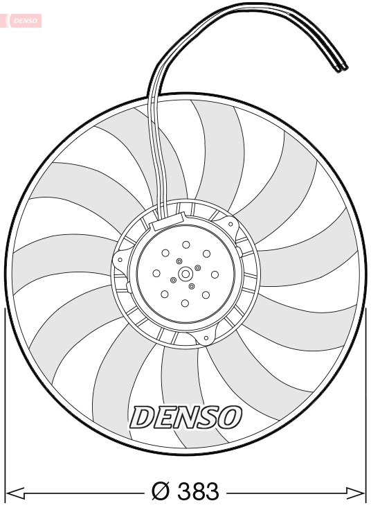 Fan, radiator DENSO DER02007
