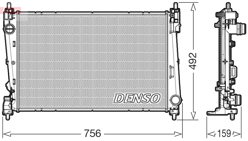 Radiator, engine cooling DENSO DRM09178
