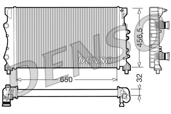 Radiator, engine cooling DENSO DRM23024