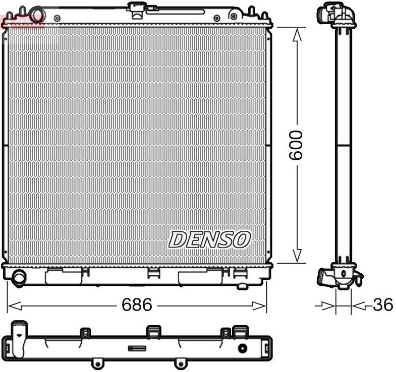 Chłodnica, układ chłodzenia silnika DENSO DRM46041