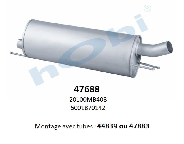 Centre Muffler HOBI 47688