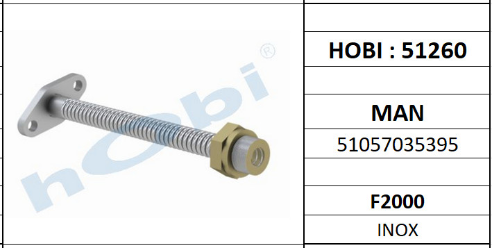 Pipe, EGR valve HOBI 51260