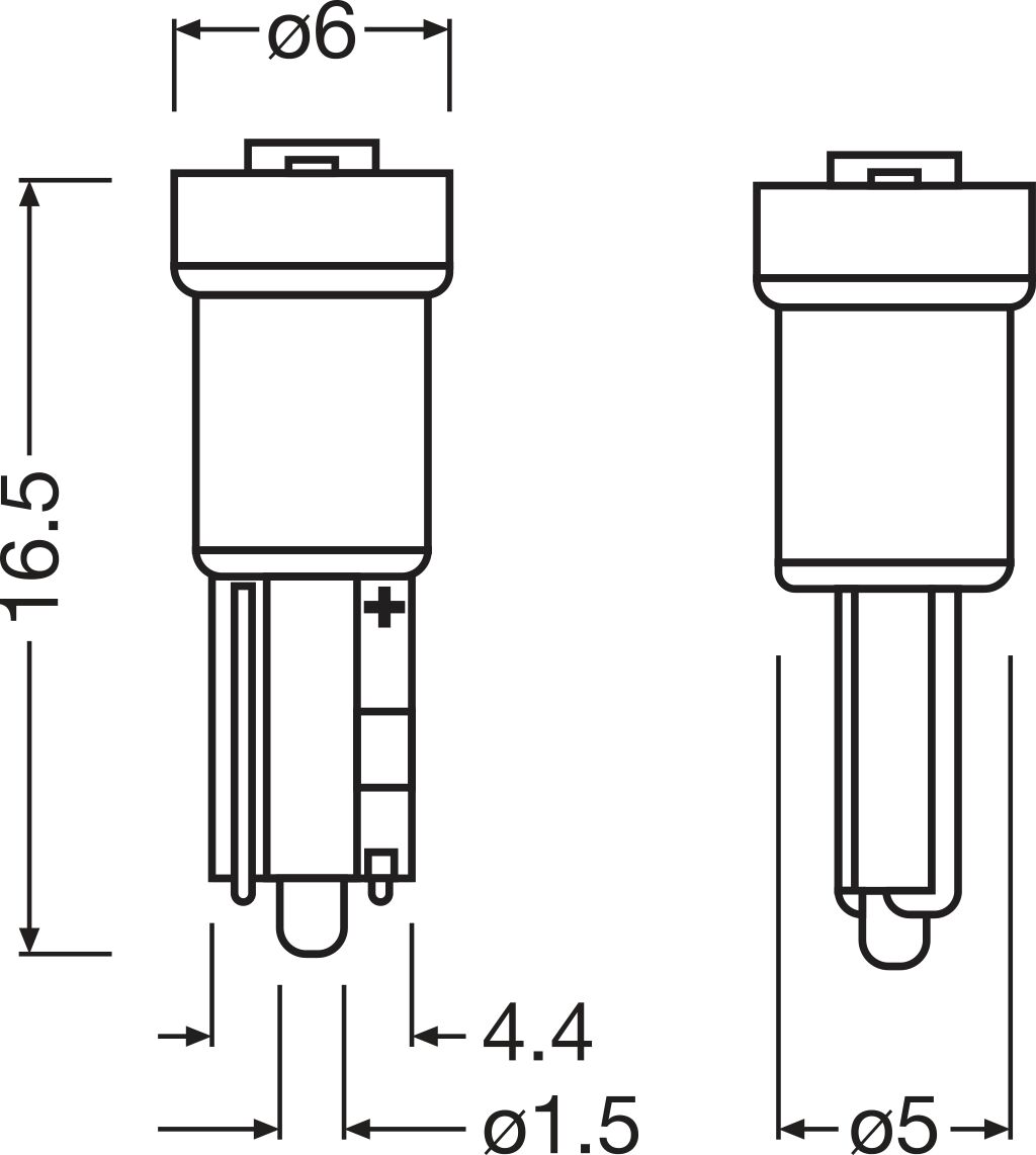 Glödlampa, instrumentbelysning OSRAM 2723DWP-2BL