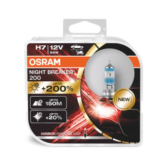 Halogenlampa OSRAM NIGHT BREAKER 200 12V H7 55W