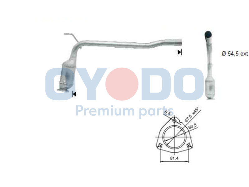 Catalytic Converter Oyodo 20N0008-OYO