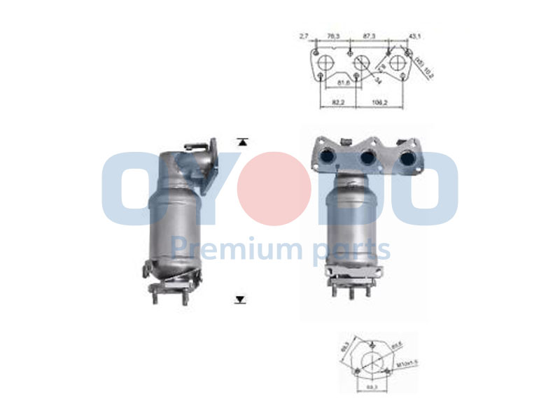 Catalytic Converter Oyodo 10N0006-OYO