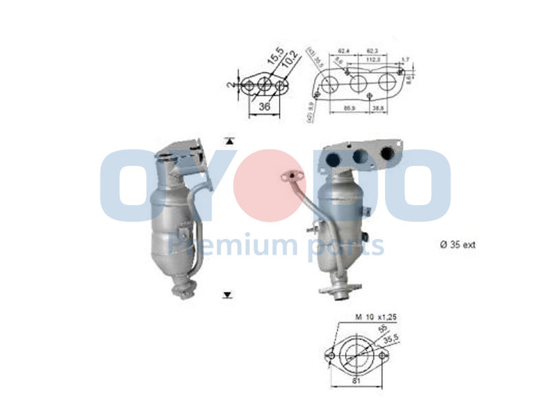 Katalizator Oyodo 10N0151-OYO