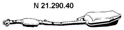 Bakre ljuddämpare EBERSPÄCHER 21.290.40