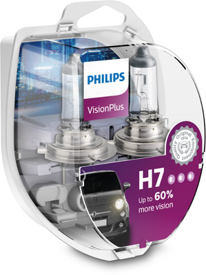 Halogeeni poltin PHILIPS VISIONPLUS 12V H7 55W X2