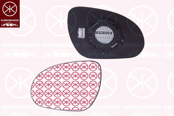 Mirror Glass, exterior mirror KLOKKERHOLM 31351064