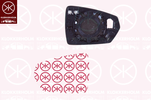 Mirror Glass, exterior mirror KLOKKERHOLM 95251063