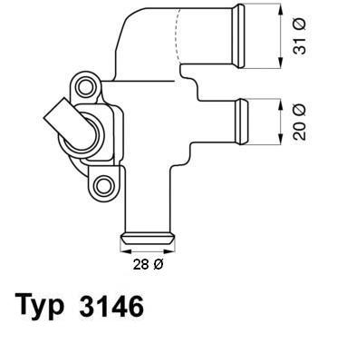 Thermostat, coolant WAHLER 3146.90D