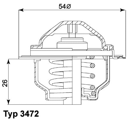 Thermostat, coolant WAHLER 3472.87D