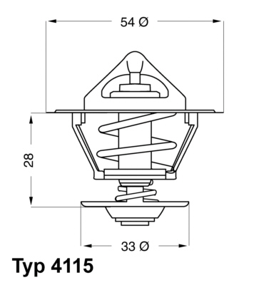Thermostat, coolant WAHLER 4115.92D
