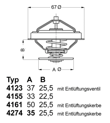 Thermostat, coolant WAHLER 4274.82D