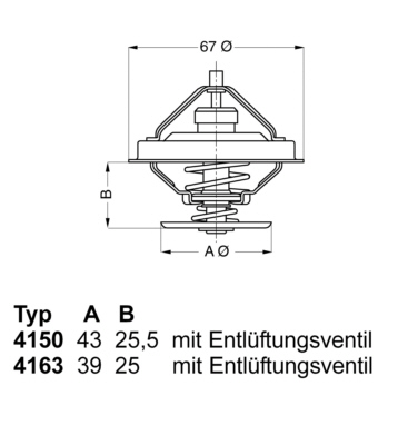 Thermostat, coolant WAHLER 4163.74D