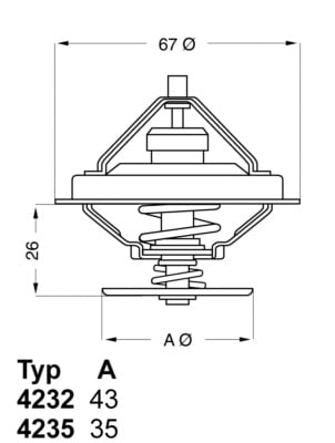 Thermostat, coolant WAHLER 4235.80D