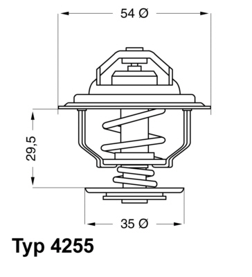 Thermostat, coolant WAHLER 4255.87D
