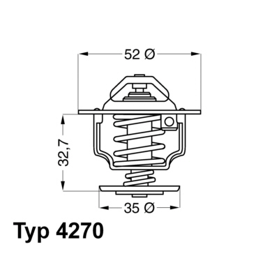 Thermostat, coolant WAHLER 4270.88D