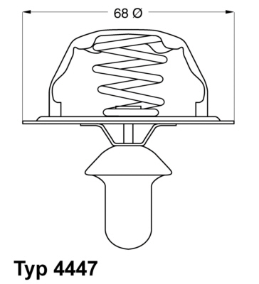 Thermostat, coolant WAHLER 4447.85D