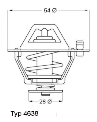 Thermostat, coolant WAHLER 4638.76D