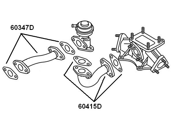 Pipe, EGR valve WAHLER 60347D