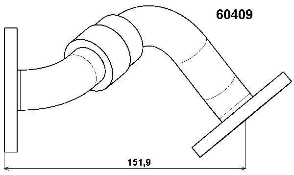 Pipe, EGR valve WAHLER 60409D