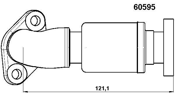Pipe, EGR valve WAHLER 60595D