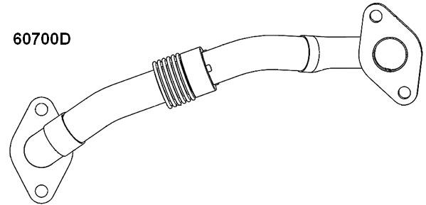 Pipe, EGR valve WAHLER 60700D