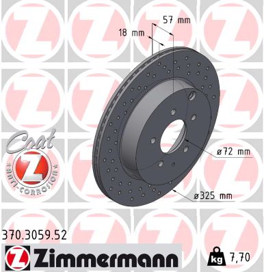 Brake Disc ZIMMERMANN 370.3059.52