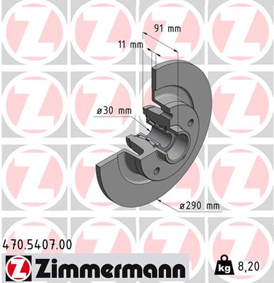 Brake Disc ZIMMERMANN 470.5407.00