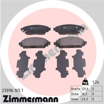 Brake Pad Set, disc brake ZIMMERMANN 23096.165.1