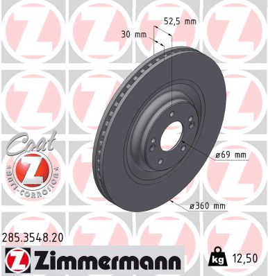 Brake Disc ZIMMERMANN 285.3548.20