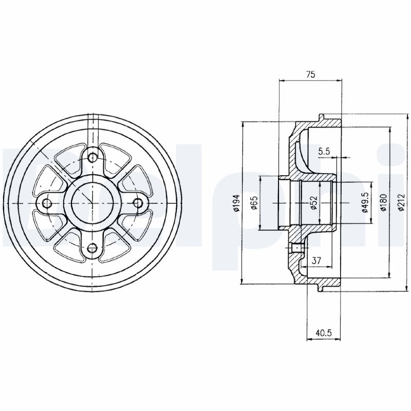 Brake Drum DELPHI BF359