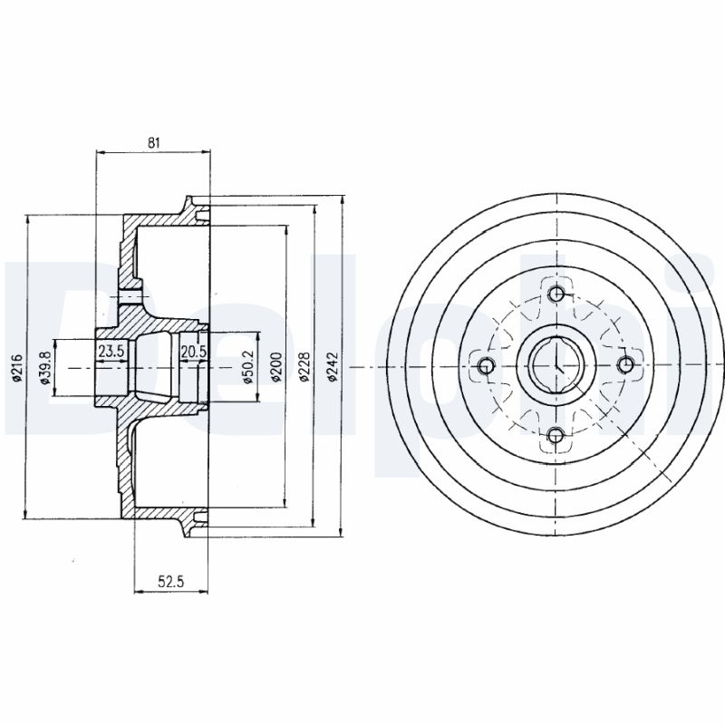 Brake Drum DELPHI BF399