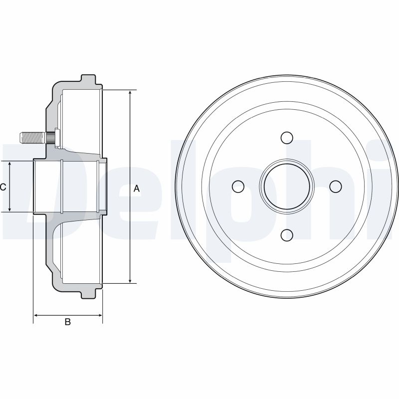 Brake Drum DELPHI BF535