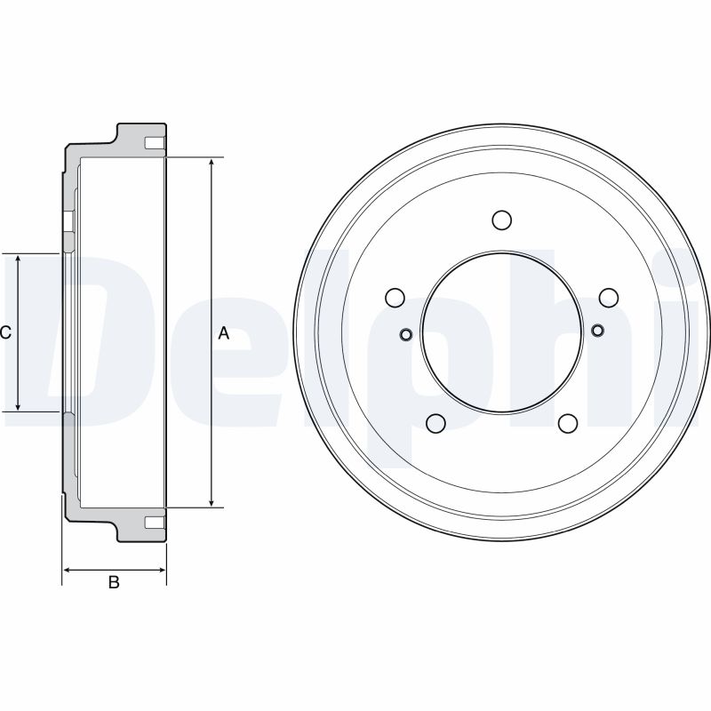 Brake Drum DELPHI BF544