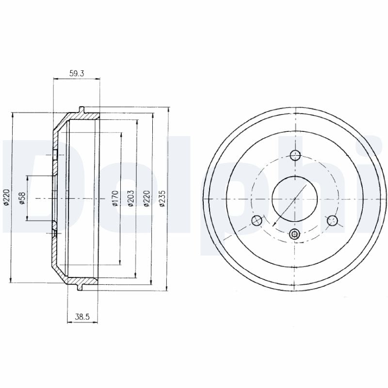 Brake Drum DELPHI BF465