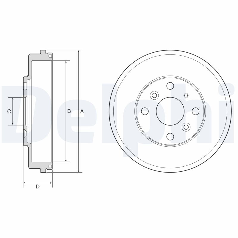 Brake Drum DELPHI BF649